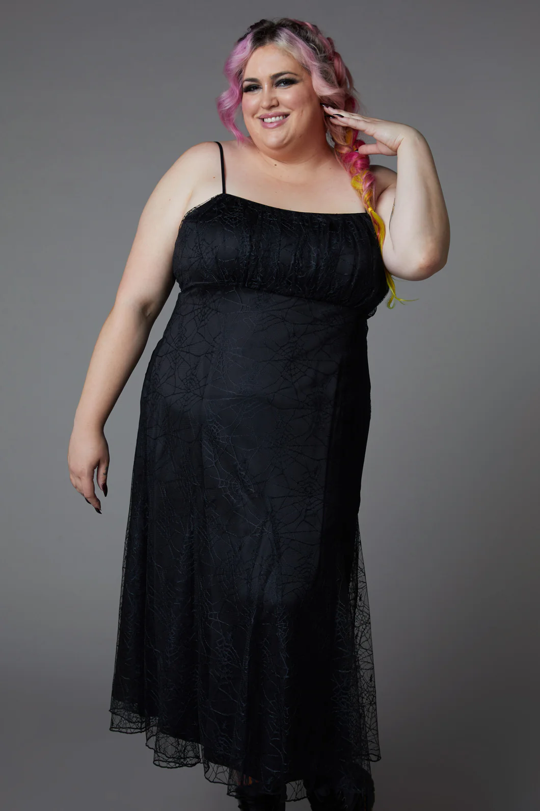 Curve Interwebs Mesh Dress