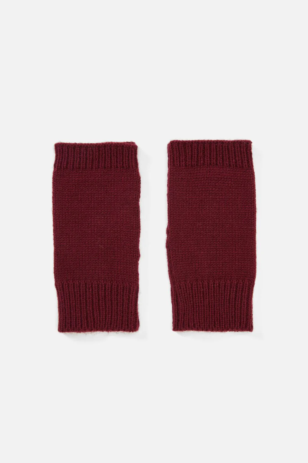Dark Red Fingerless Gloves