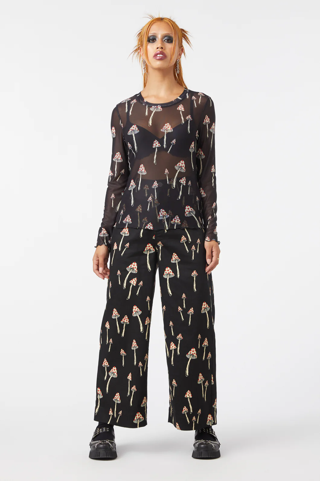 Shroom Mesh Printed Top