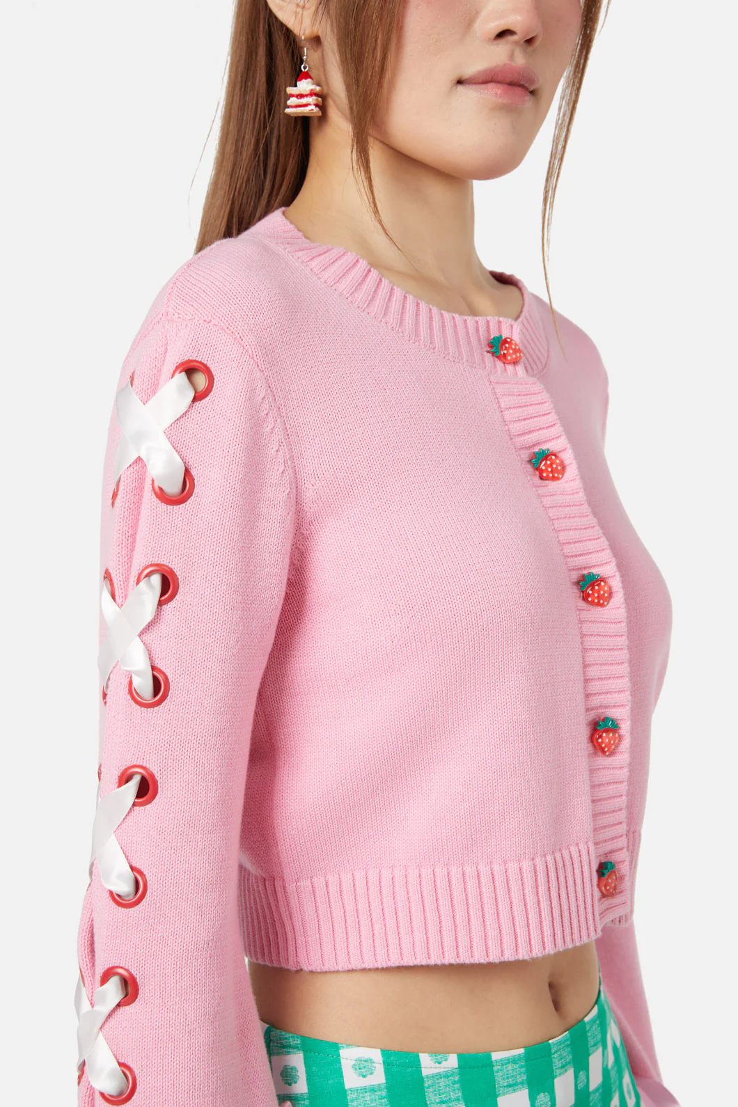 Milkshake Lace Up Cardi