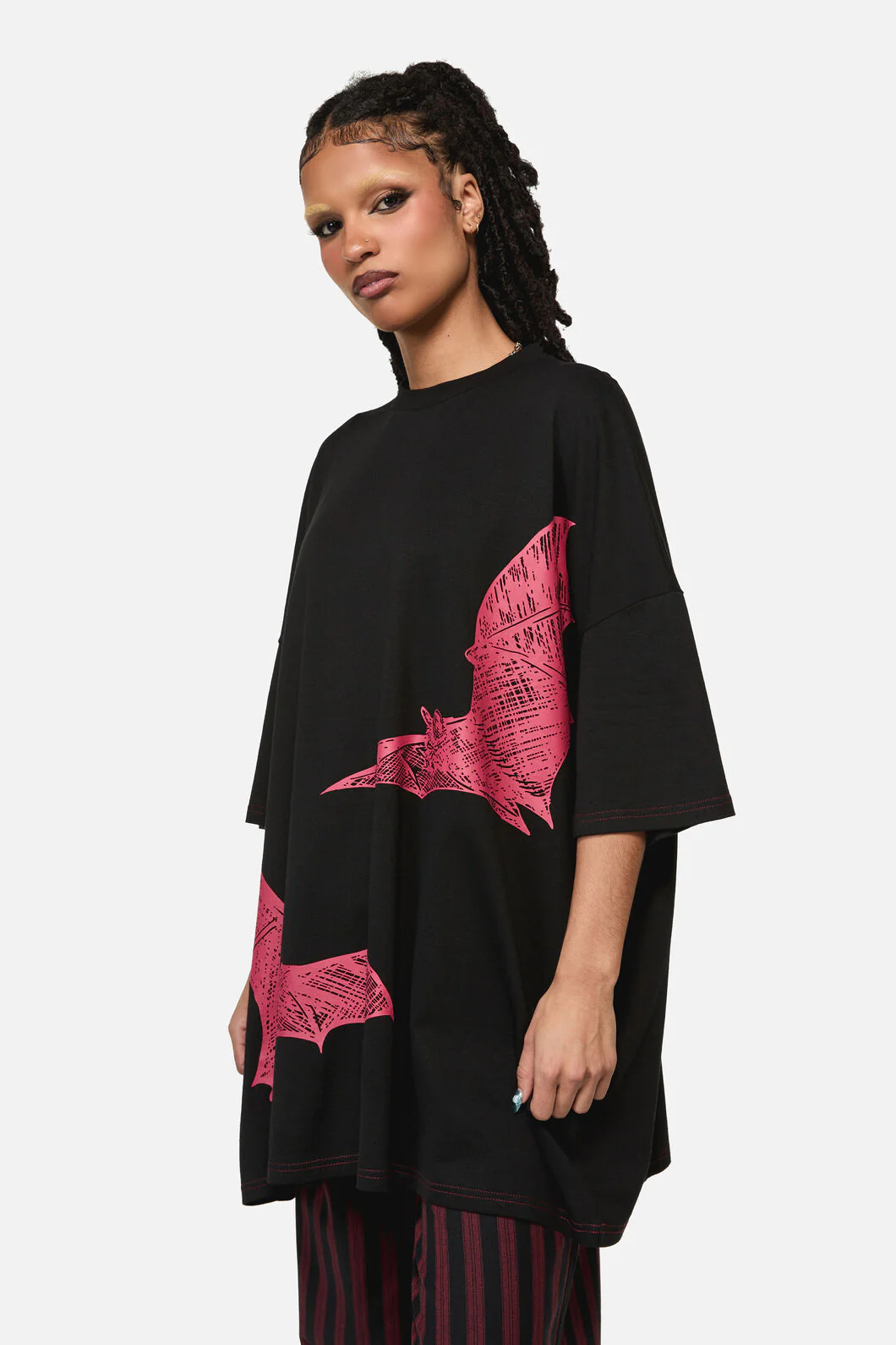 Batz Print Goth Oversized Tee