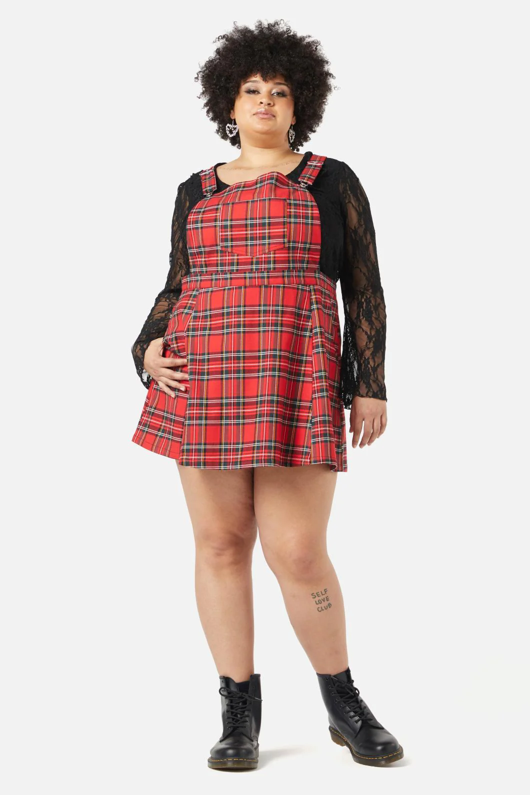 Curve Chosen Tartan Pinafore