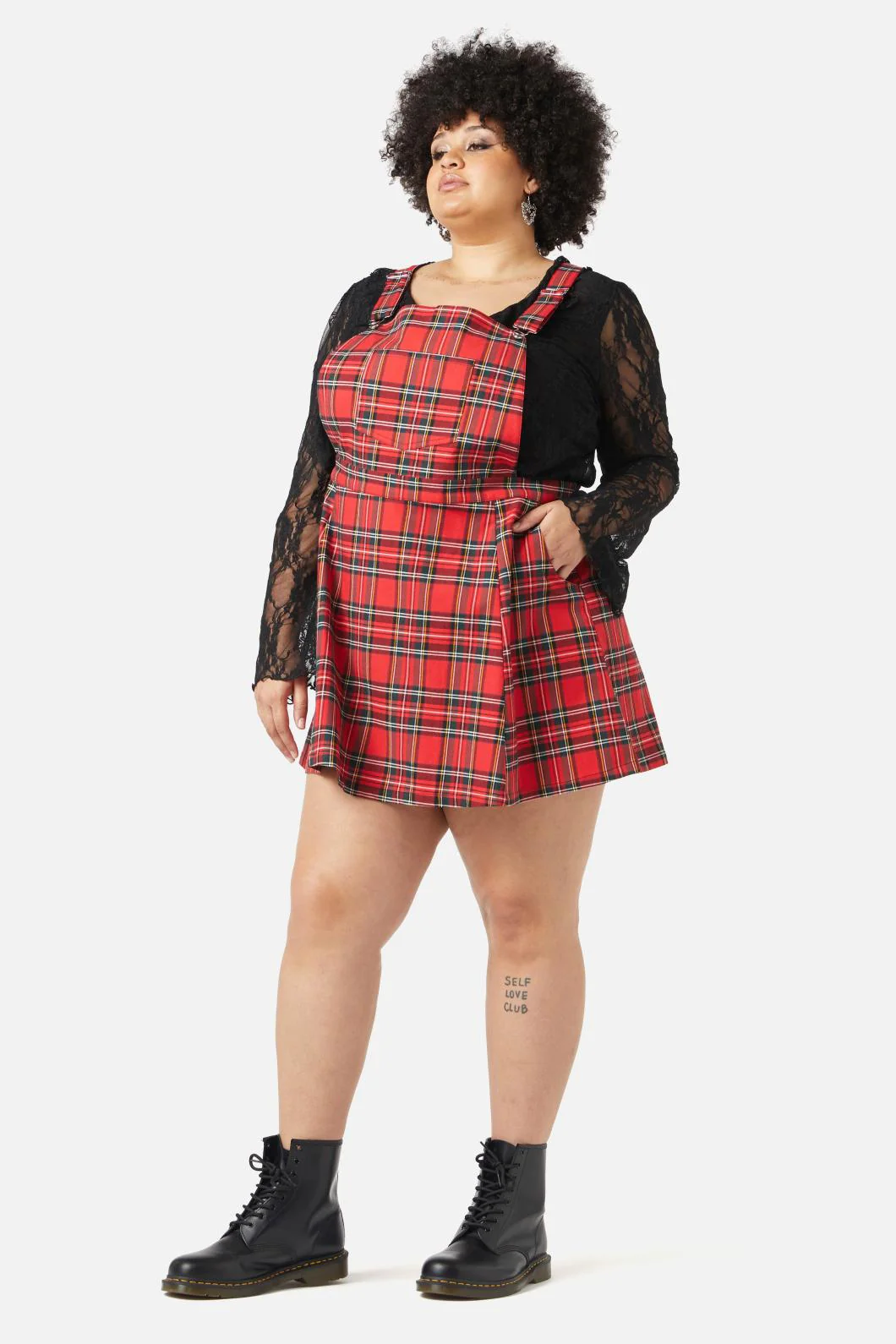 Curve Chosen Tartan Pinafore