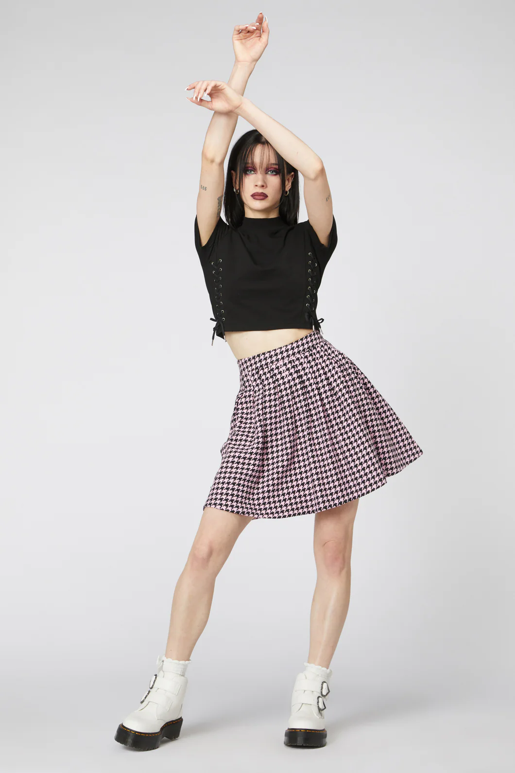 Houndstooth Mini Skirt