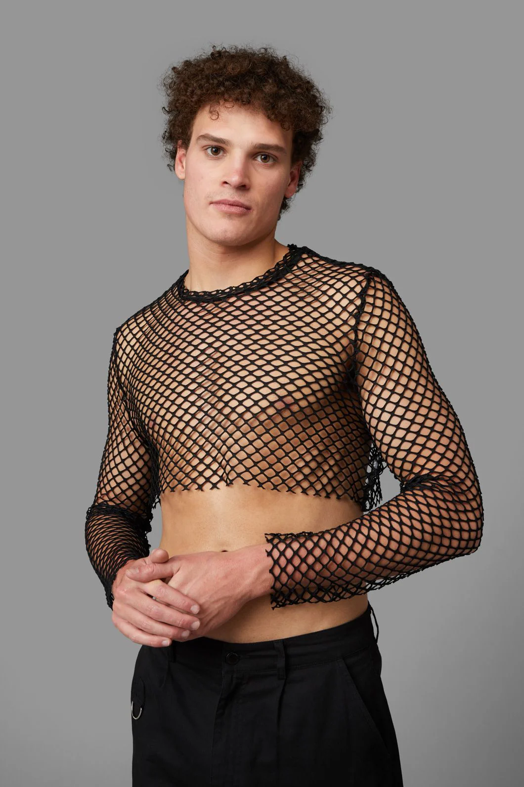 Jaywalker Cropped Mesh Top