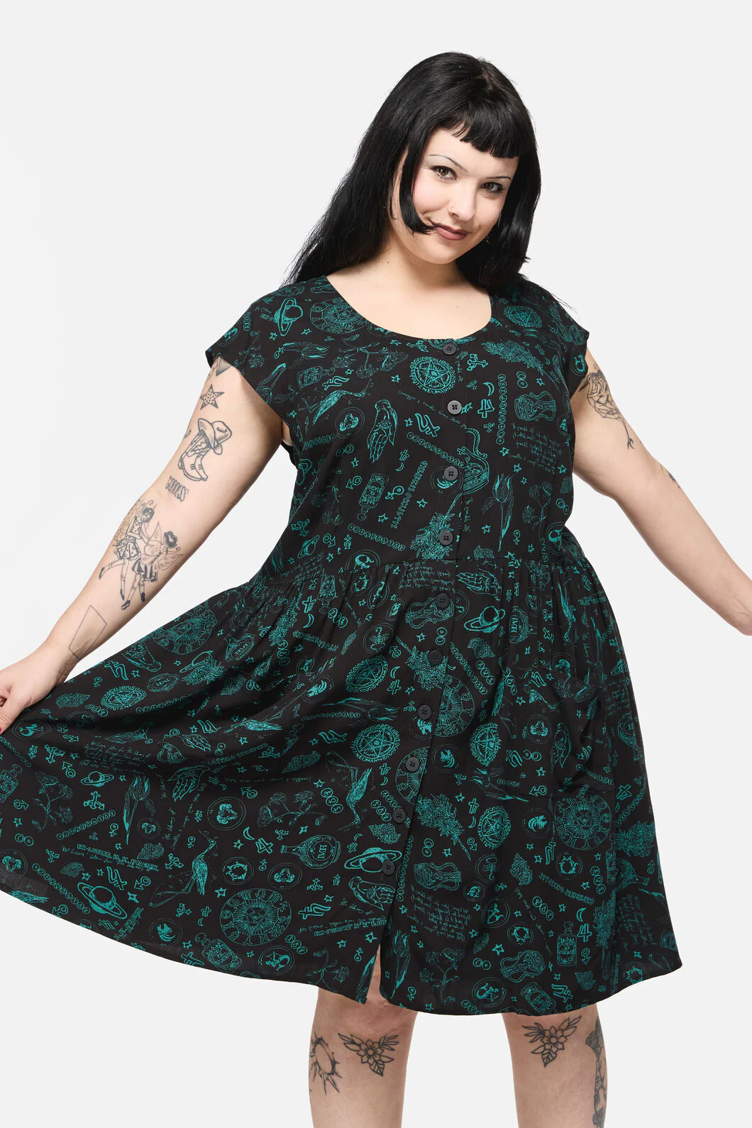 Curve Spellbook Goth Dress