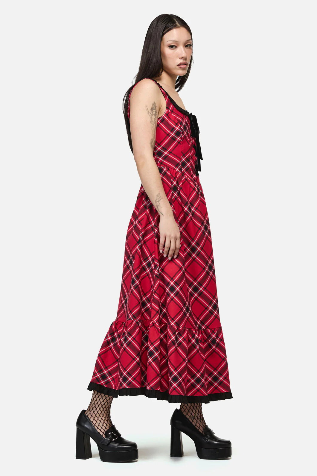 Piracy Punk Tartan Midi Dress