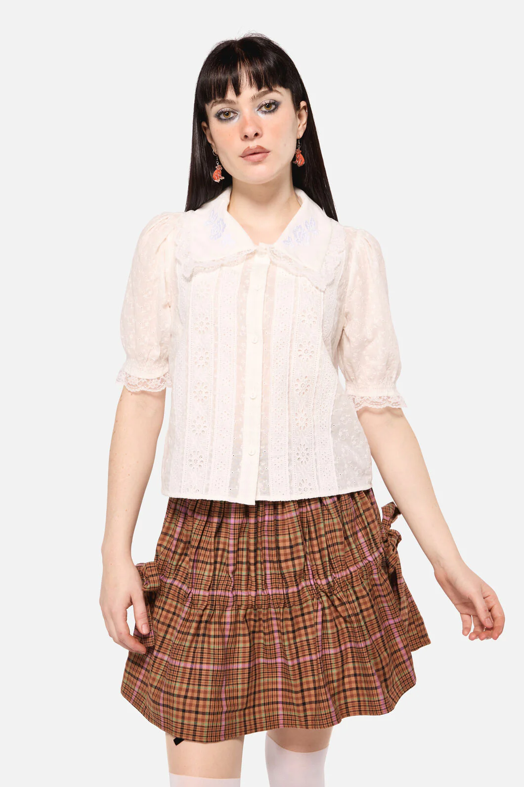 Friendly Cow Broderie Blouse