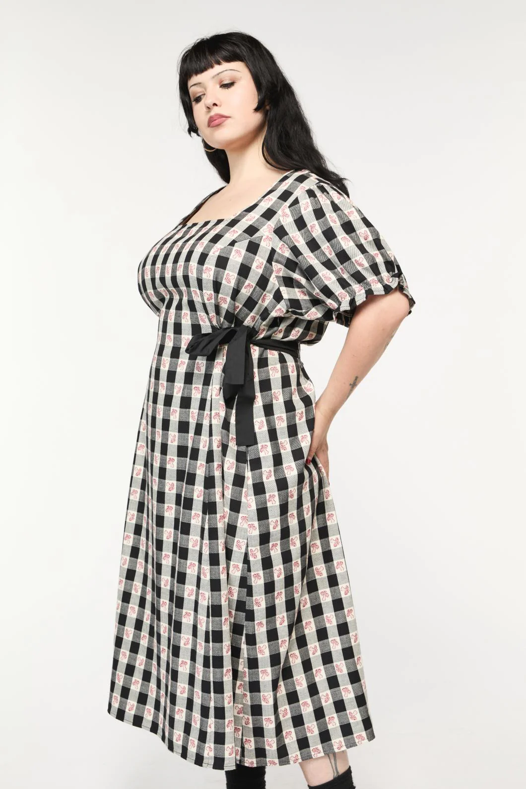 Curve Sweet Home Gingham Dress