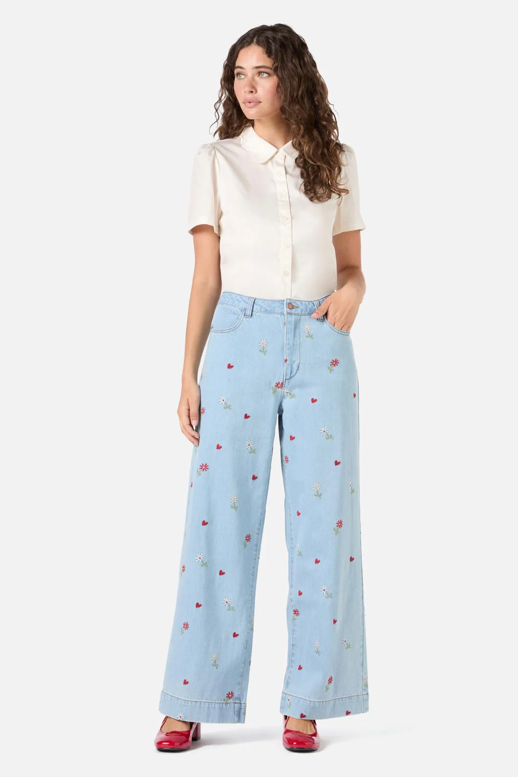 Ditsy Embroidered Jean