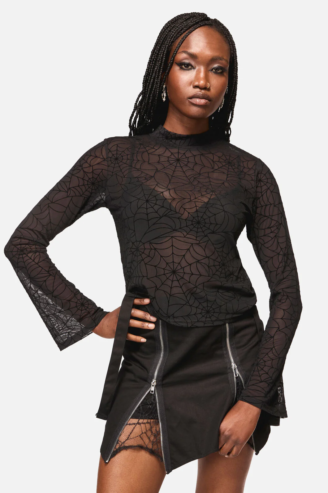 Web Flocked Mesh Top