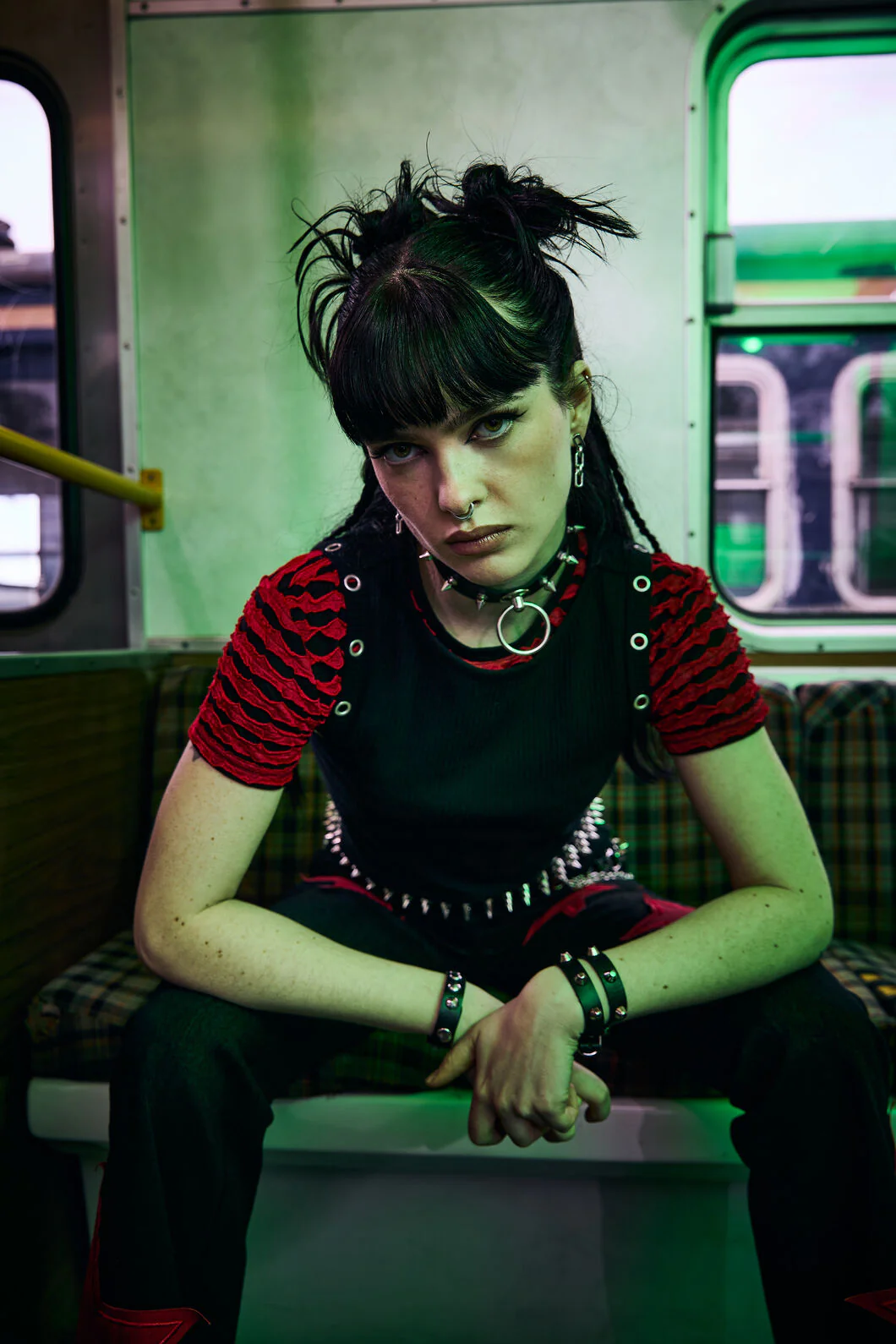 Dangerous Distressed Mesh Top