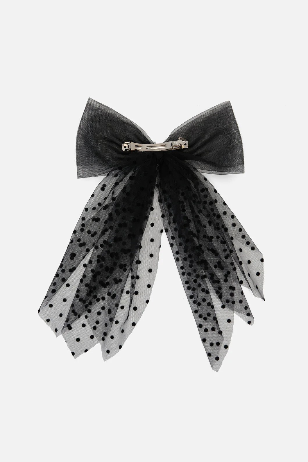Gothic Tulle Barrette Bow Clip