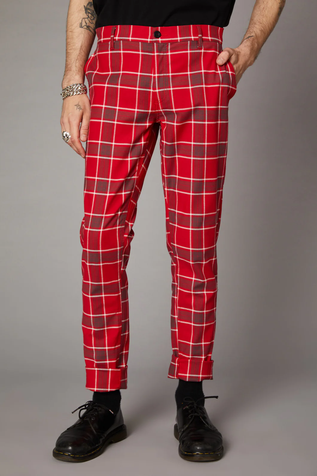 Punk Red Tartan Unisex Pant