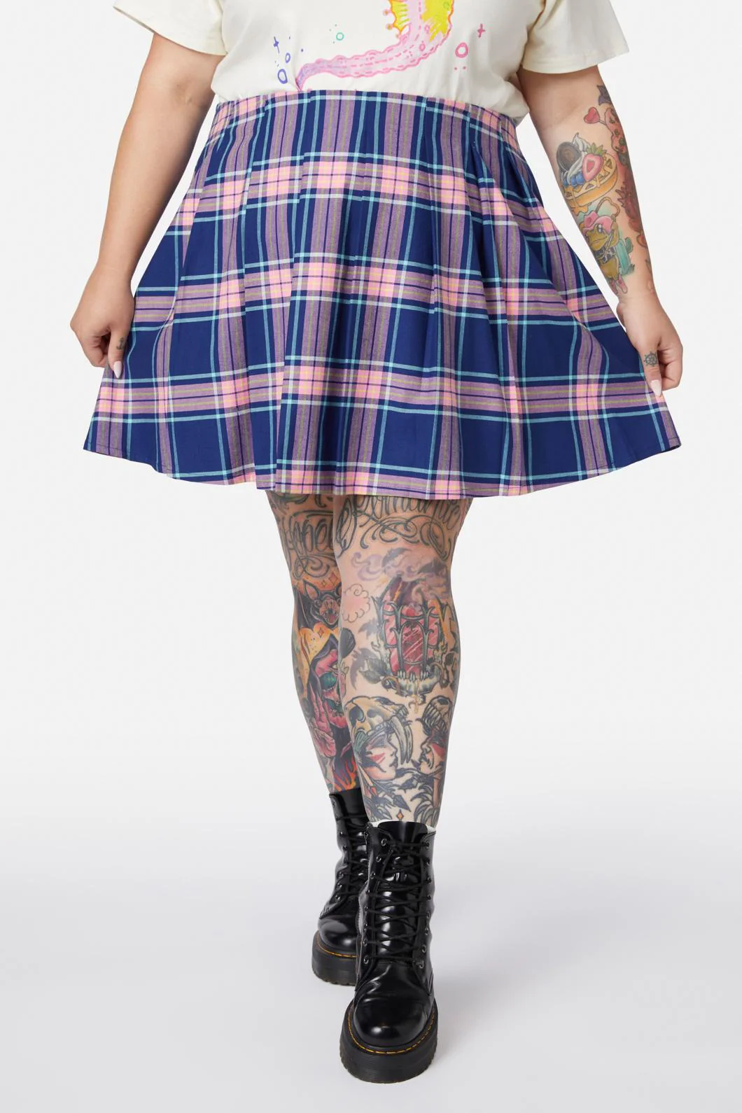 Curve Sandbank Tartan Skirt