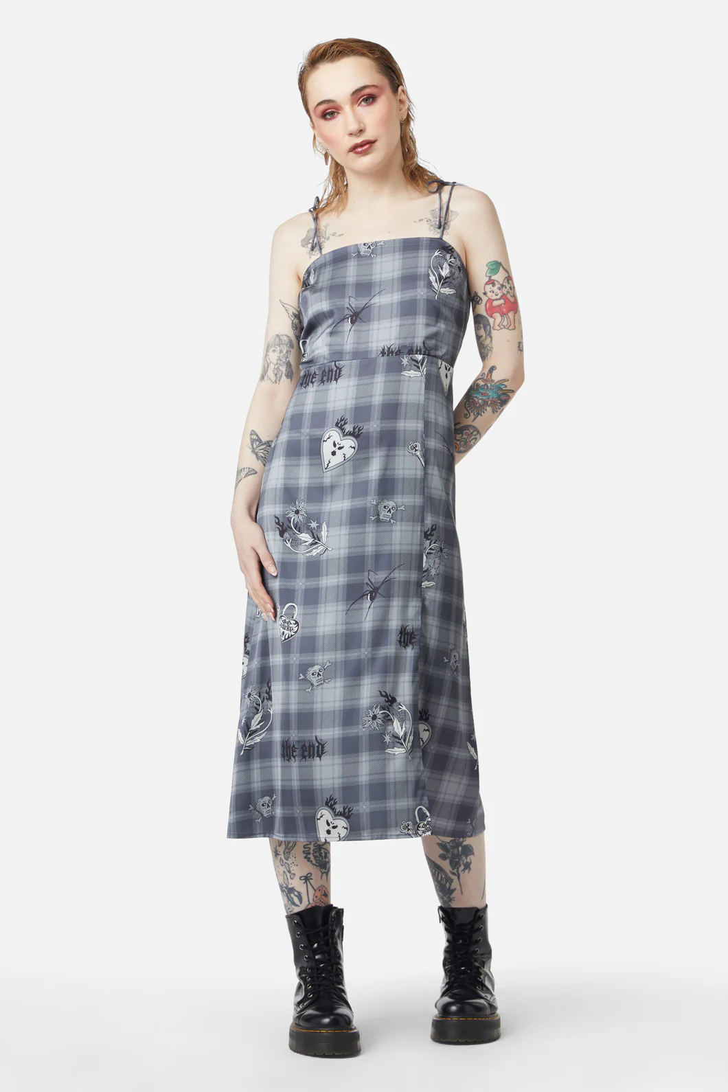 Love Her Printed Satin Split Dress