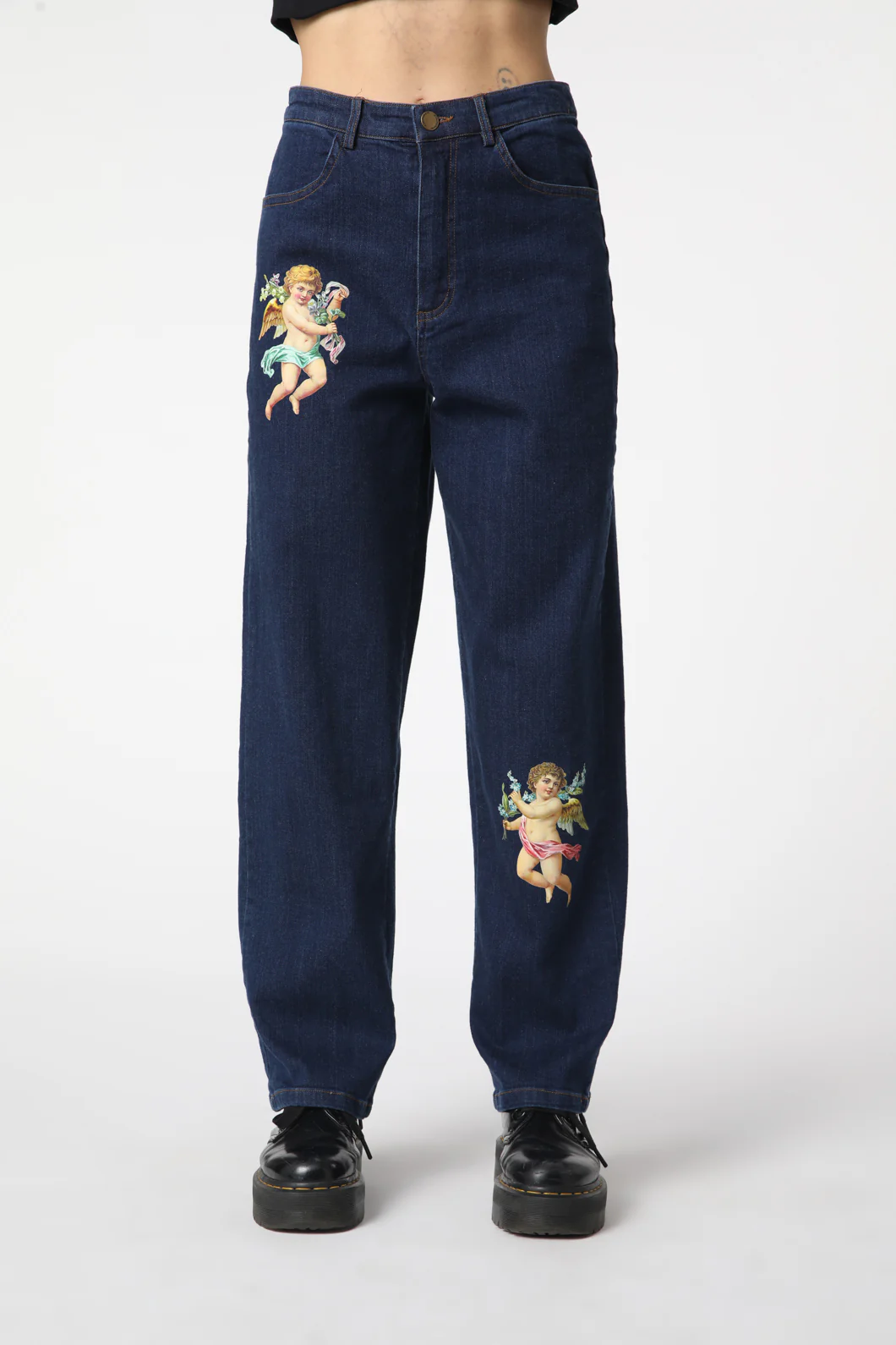 Denim Cherub Print Jean