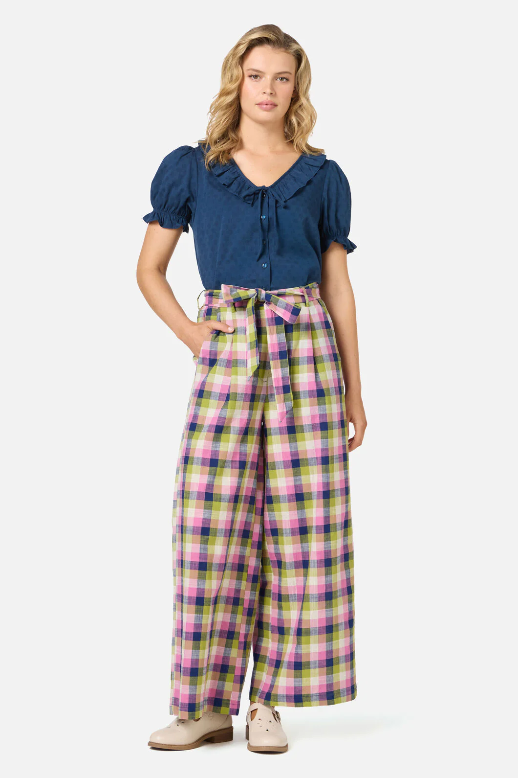 Cassie Check Culotte