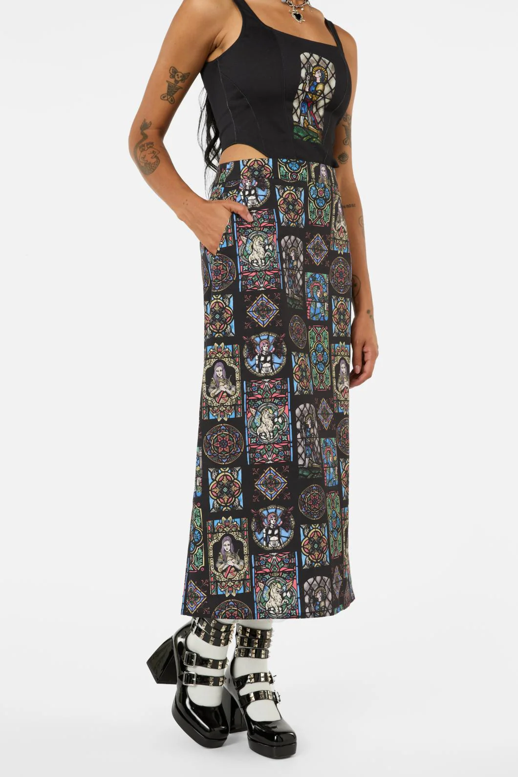 Vitrail Printed Skirt