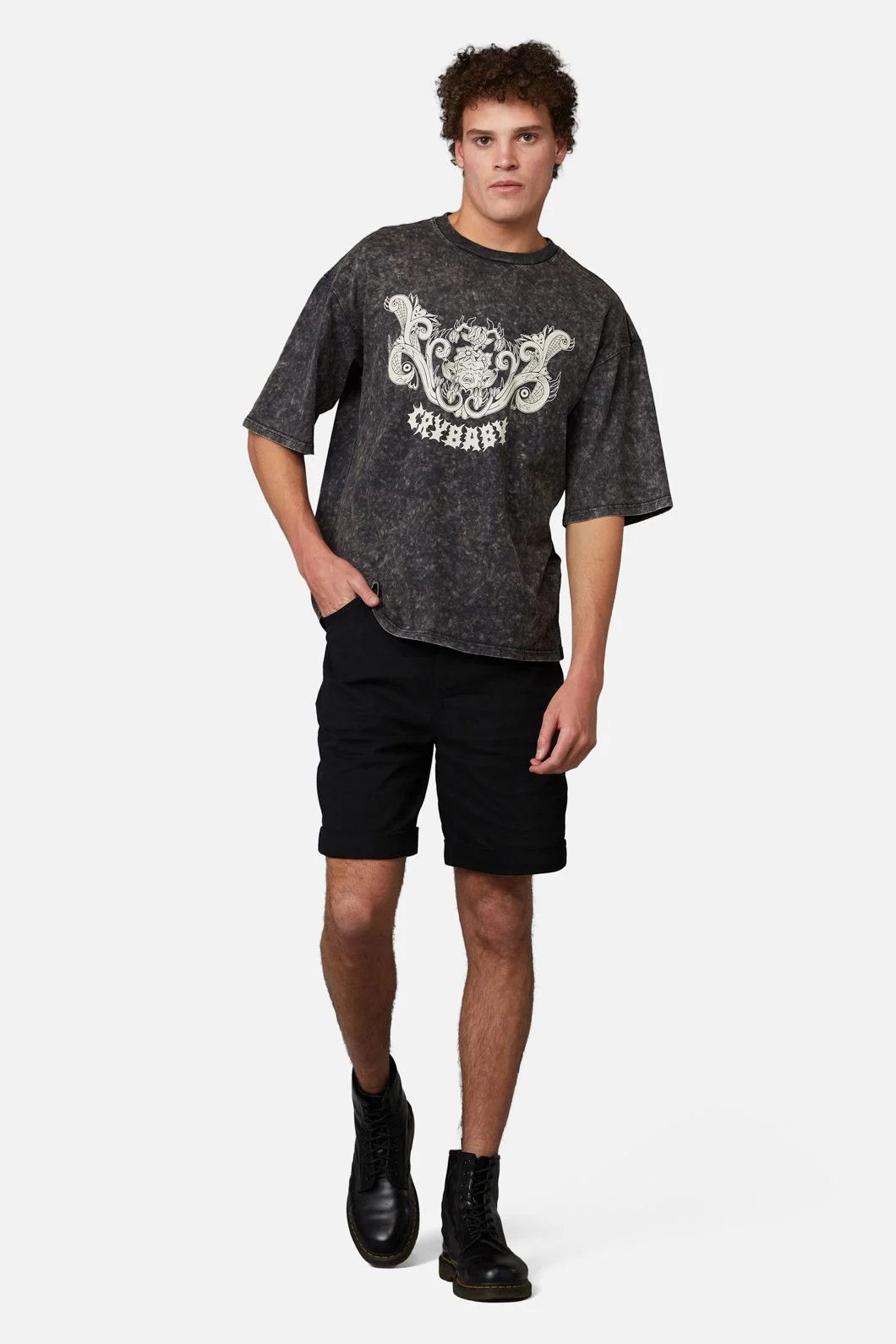 Break Their Hearts Acid Wash Tee