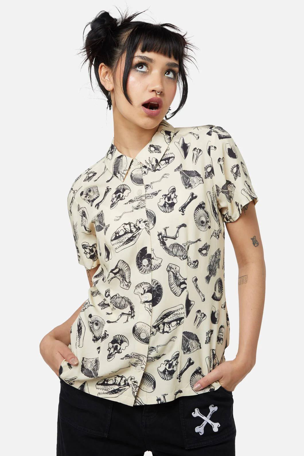 Body Fossils Printed Blouse