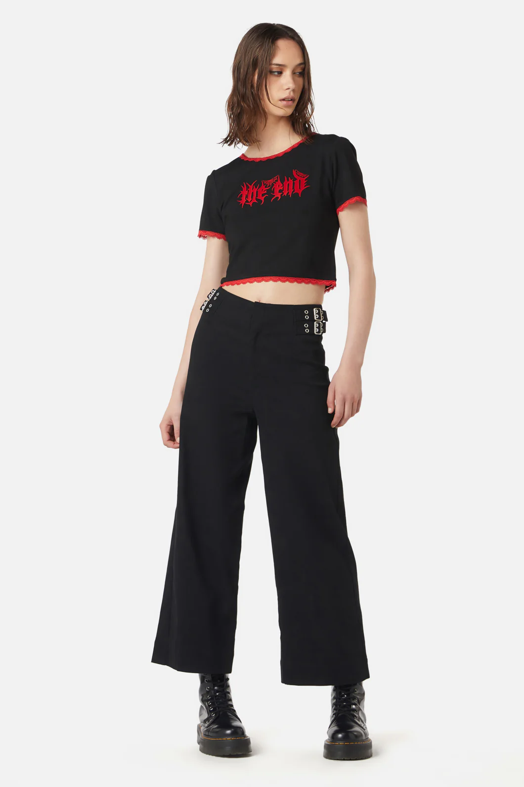 Wide Leg Buckle Pant