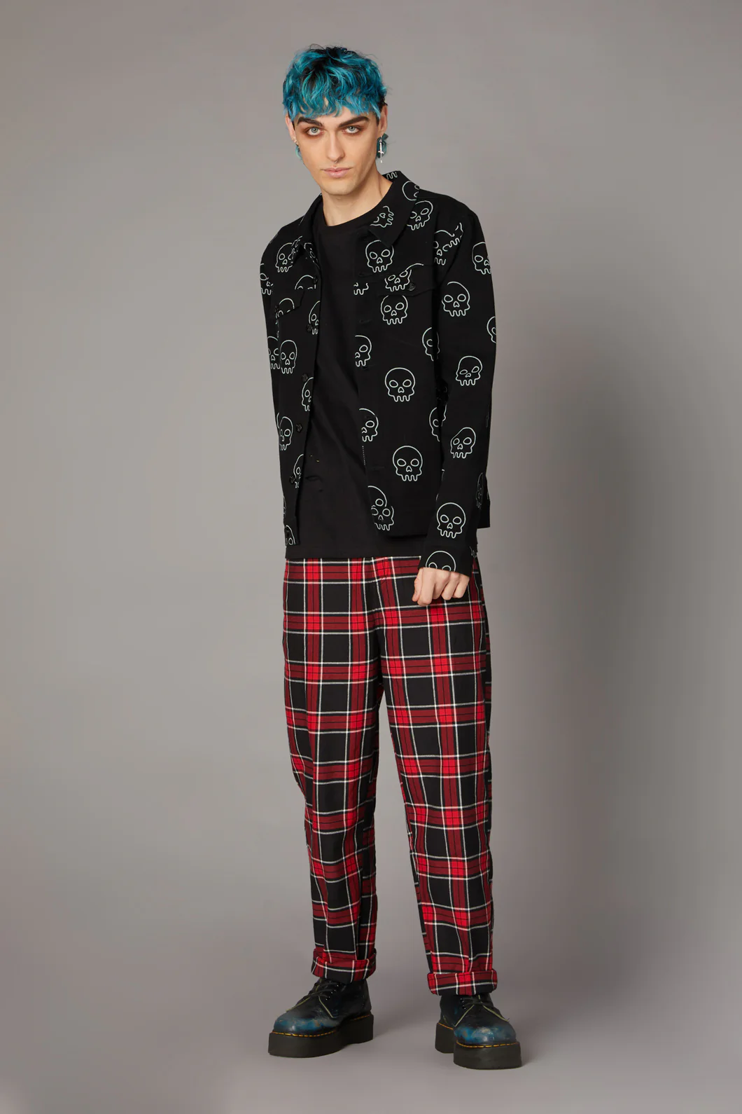 Printed Skull Punk Jacket