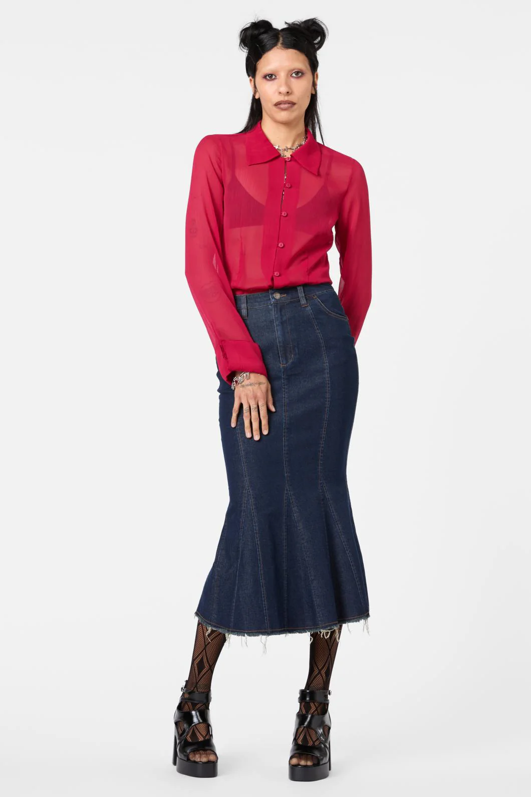 Fable Denim Midi Skirt