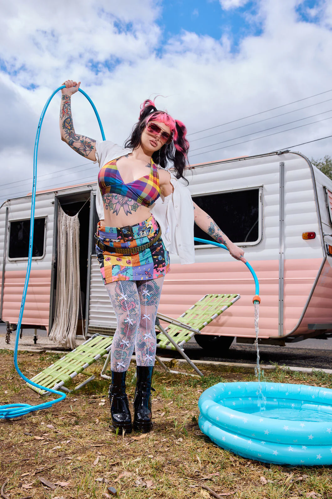 Cosy Check Bikini Top