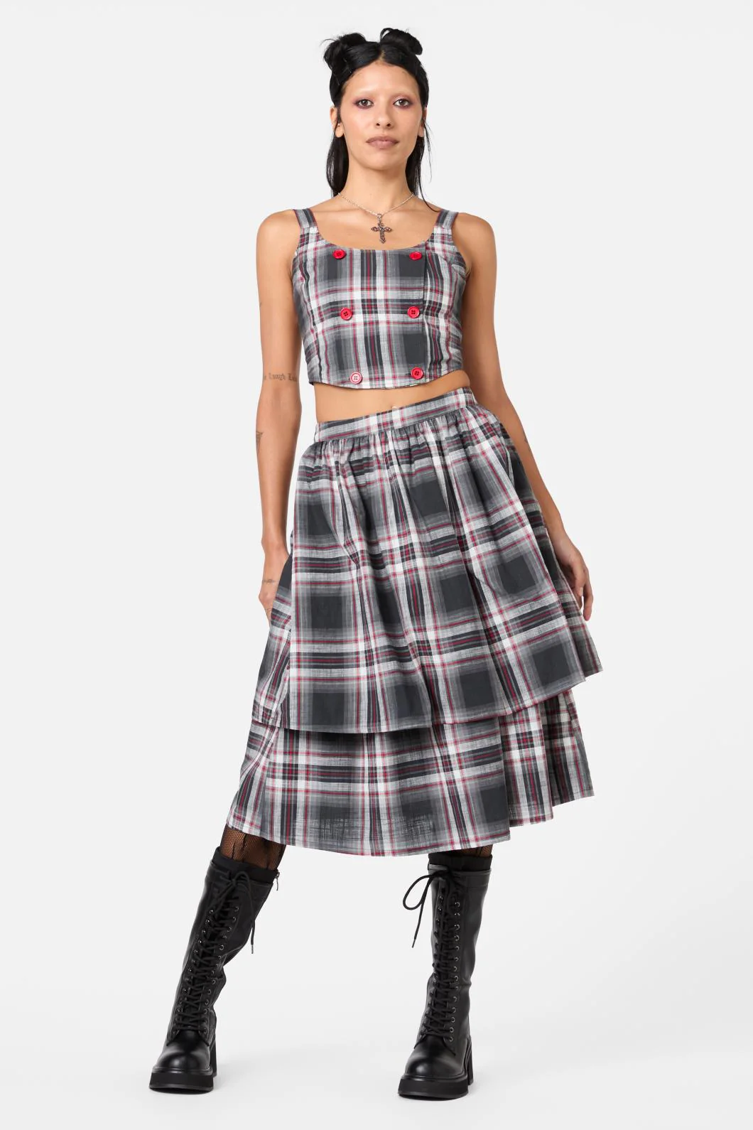 Moggy Tartan DB Corset Top