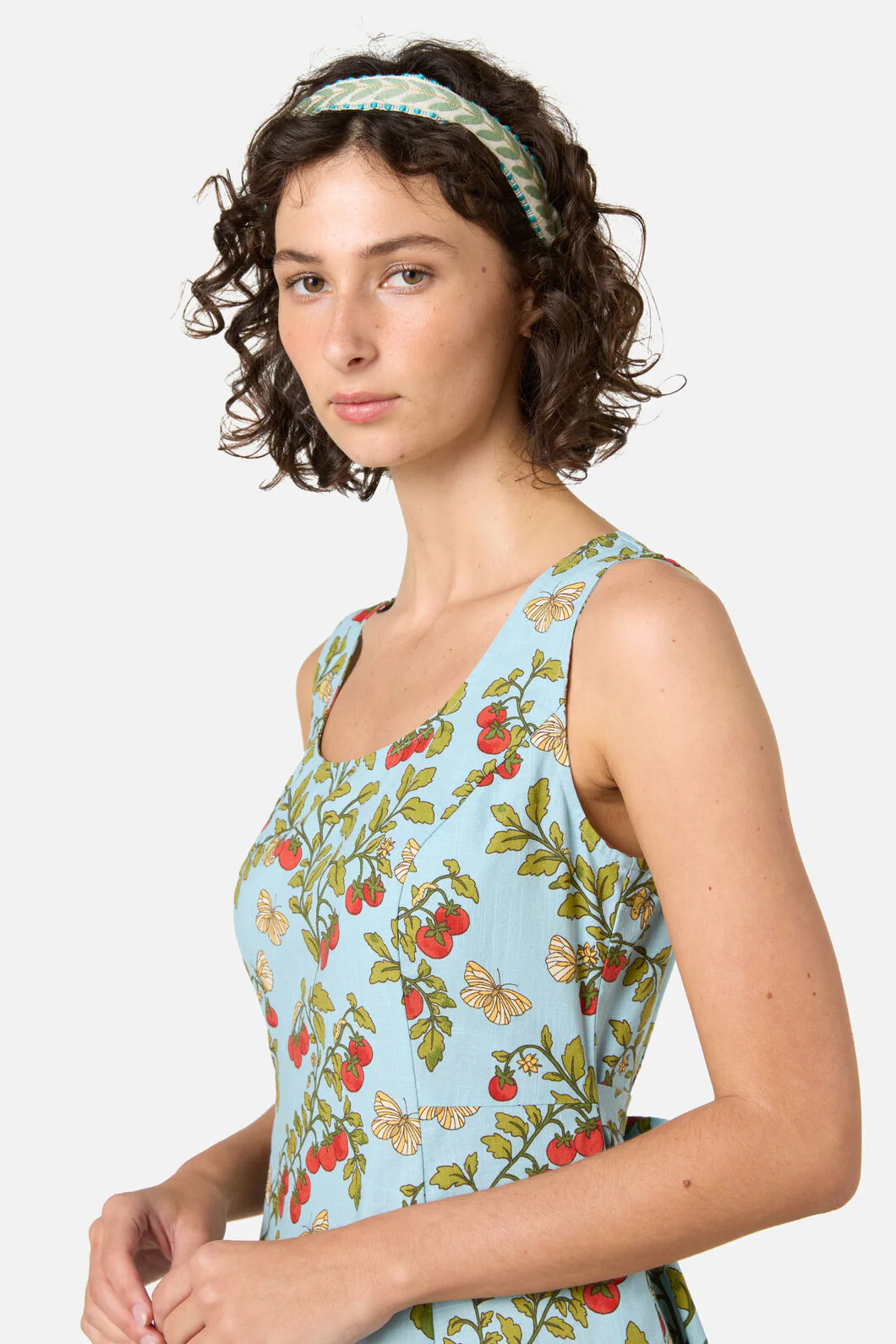 Green Embroidered Headband