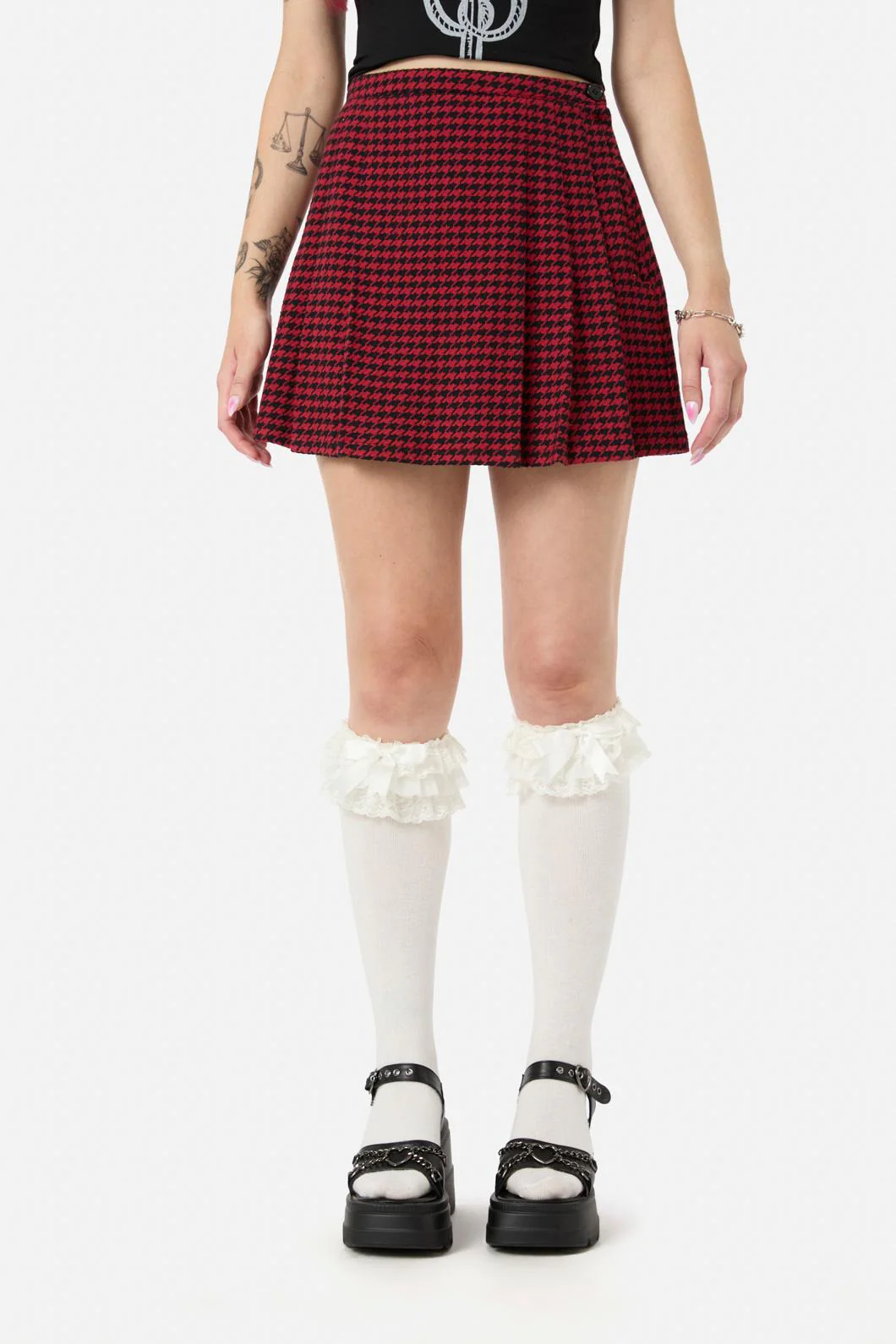 Virtue Houndstooth Skirt