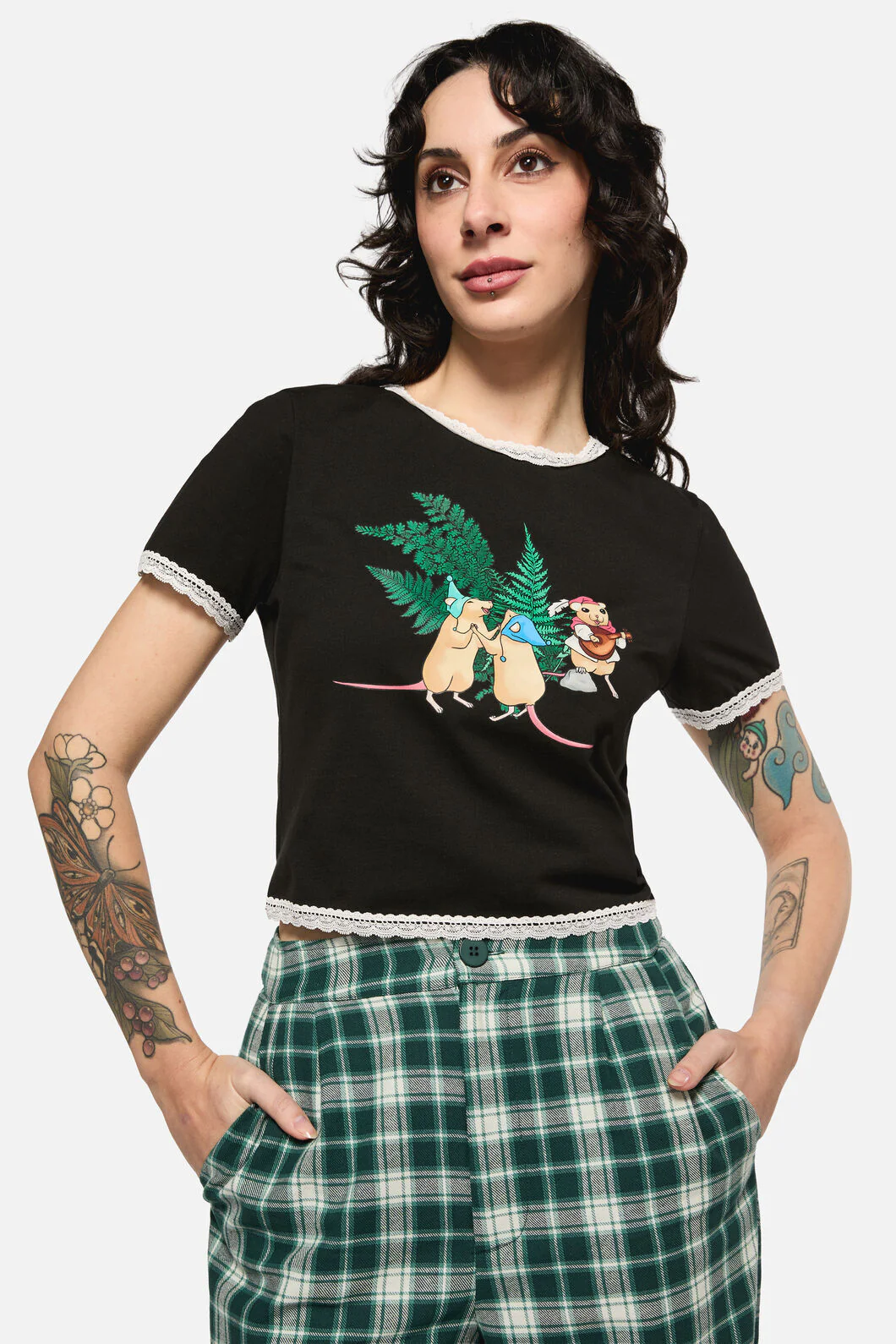 Keeper Of The Woods Lace Trim T-Shirt