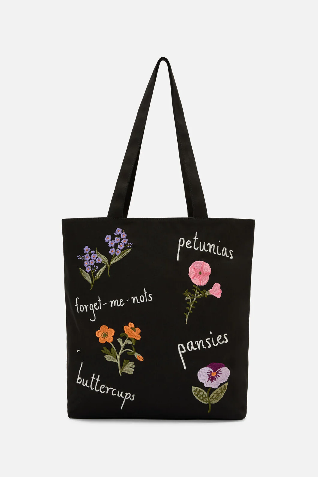 Garden Embroidery Tote