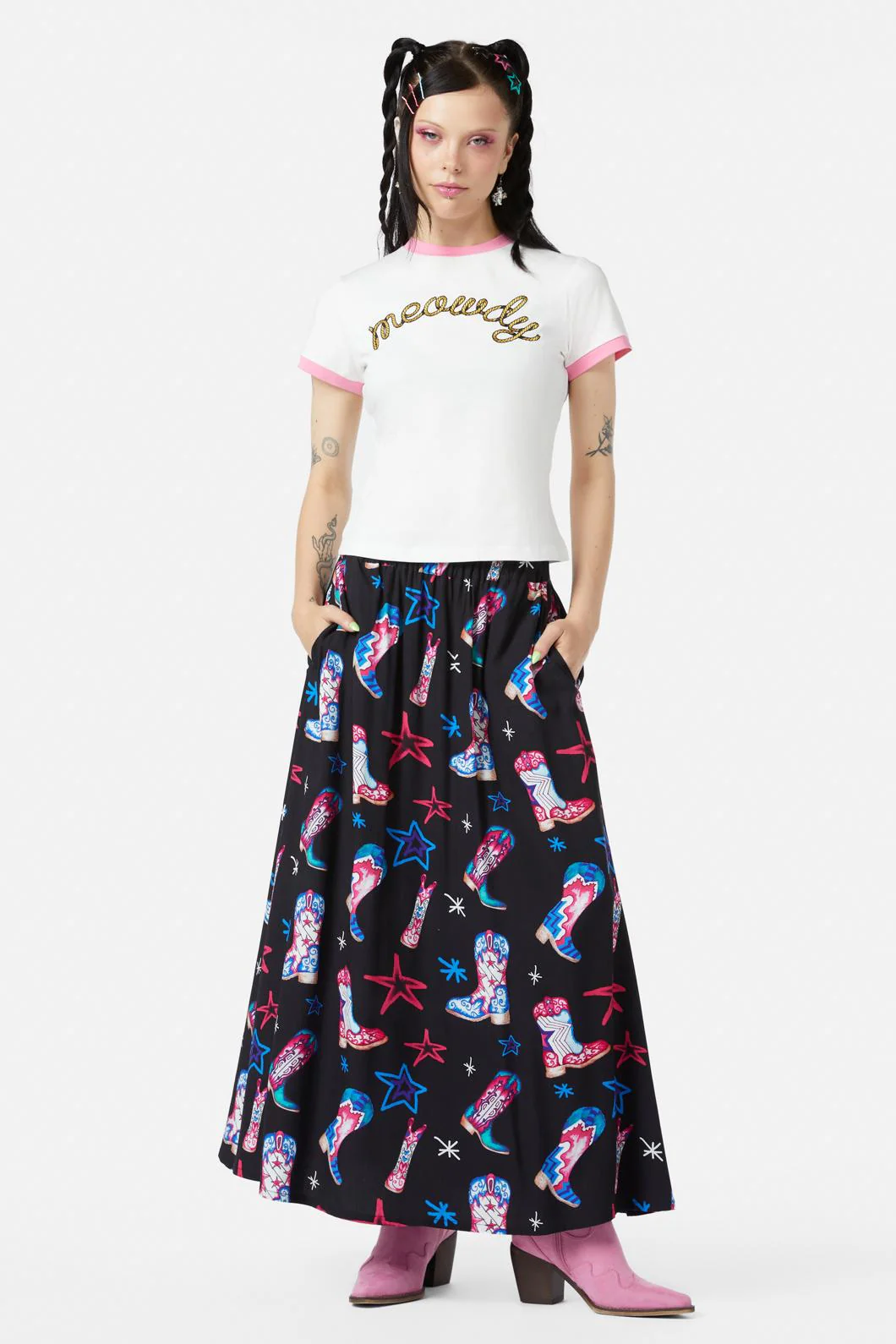 Meowdy Embroidered Tee