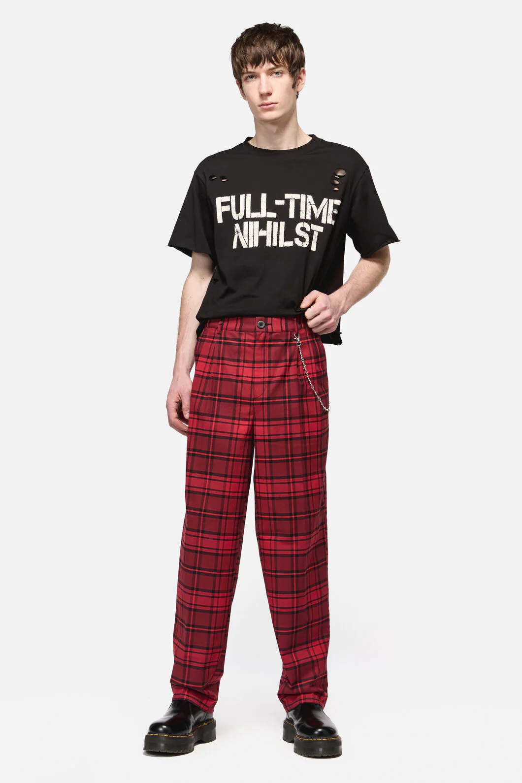 Over It Tartan Slim Fit Pants