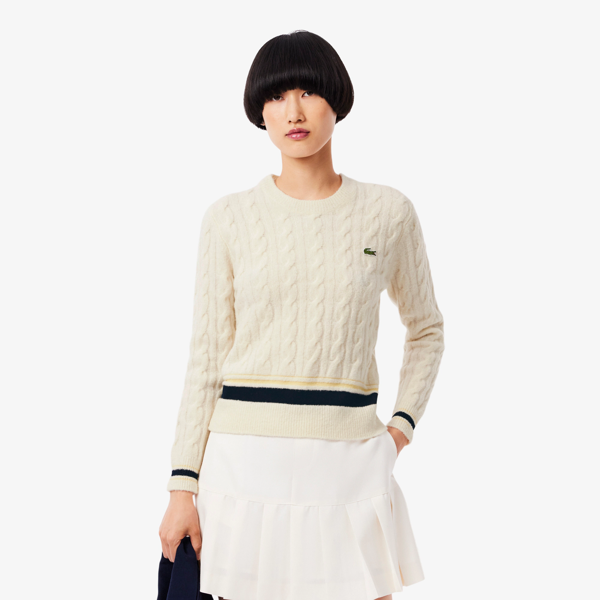 Women's Cable Knit Wool Sweater