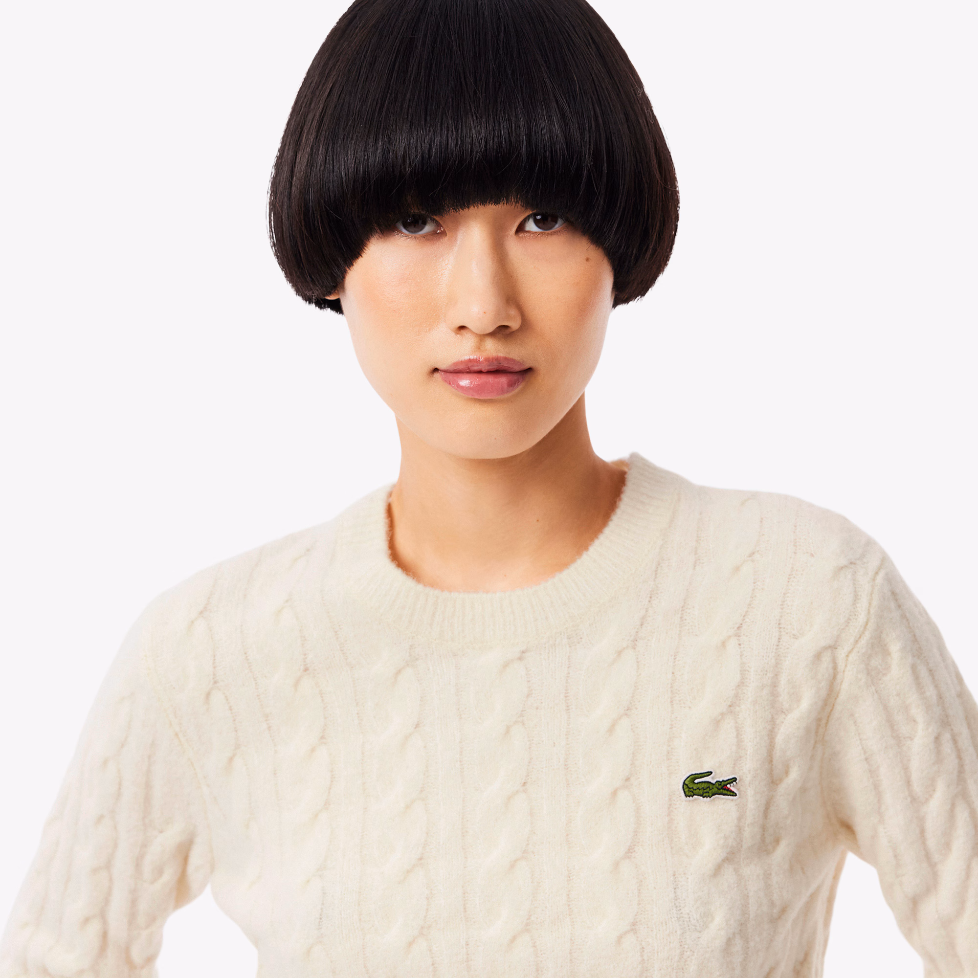 Women's Cable Knit Wool Sweater