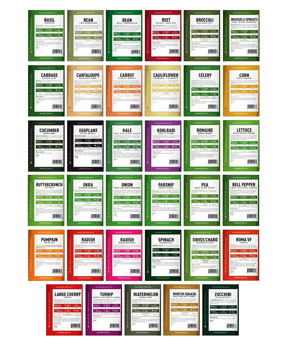 Hot Selling 35 Varieties Survival Vegetable  Garden Kit Heirloom Great for Gift Gardener or Mom