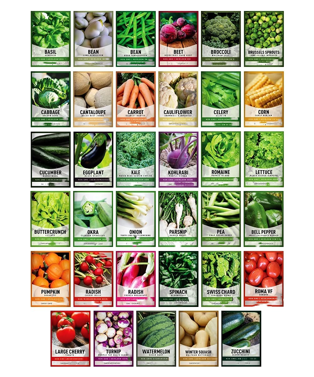Hot Selling 35 Varieties Survival Vegetable  Garden Kit Heirloom Great for Gift Gardener or Mom