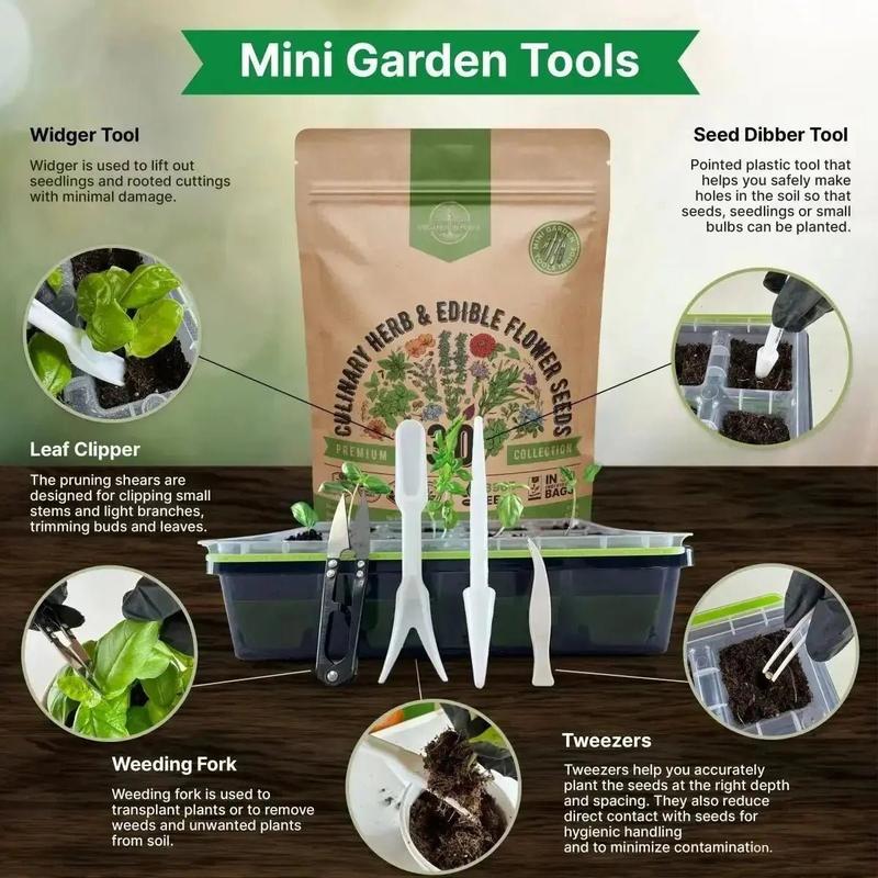 30 Culinary Herbs & Edible Flower Seeds Variety Pack