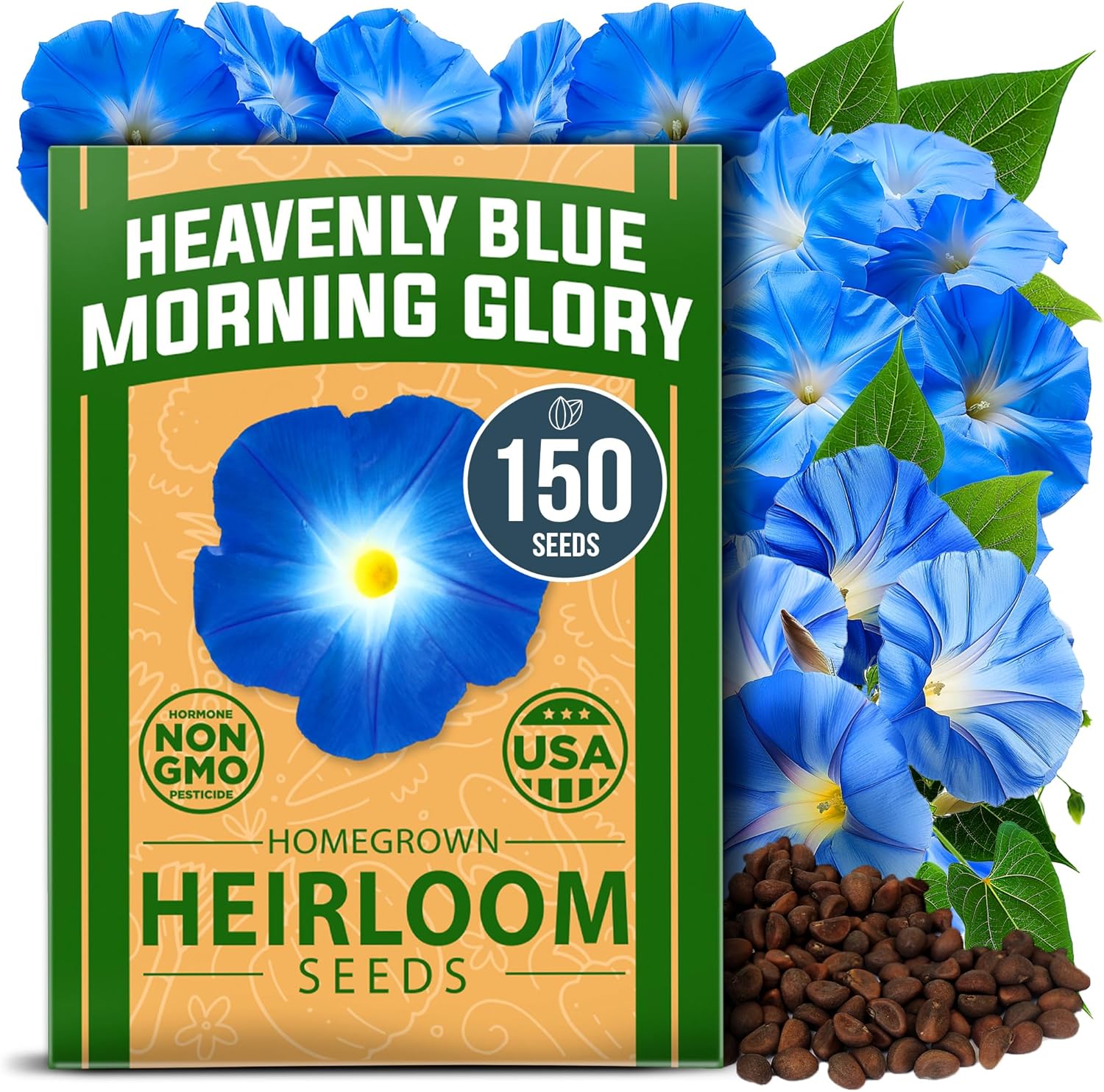 HOME GROWN Sunflower Seeds to Plant | 520+ Giant Mammoth Sunflower Seeds for Planting Bulk Packet | Heirloom, High Germination, Easy to Grow Jumbo Sun Flower for Home Garden(Helianthus annuus)