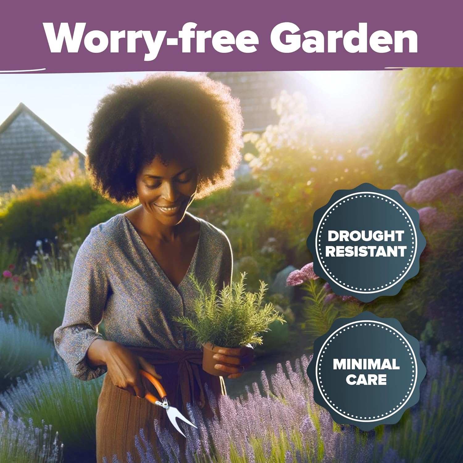 HOME GROWN Non GMO English Lavender Seeds 1,500+ Wildflower Seed for Planting Indoor/Outdoor, High Germination, Plant Flower Seeds (Lavandula antustifolia)