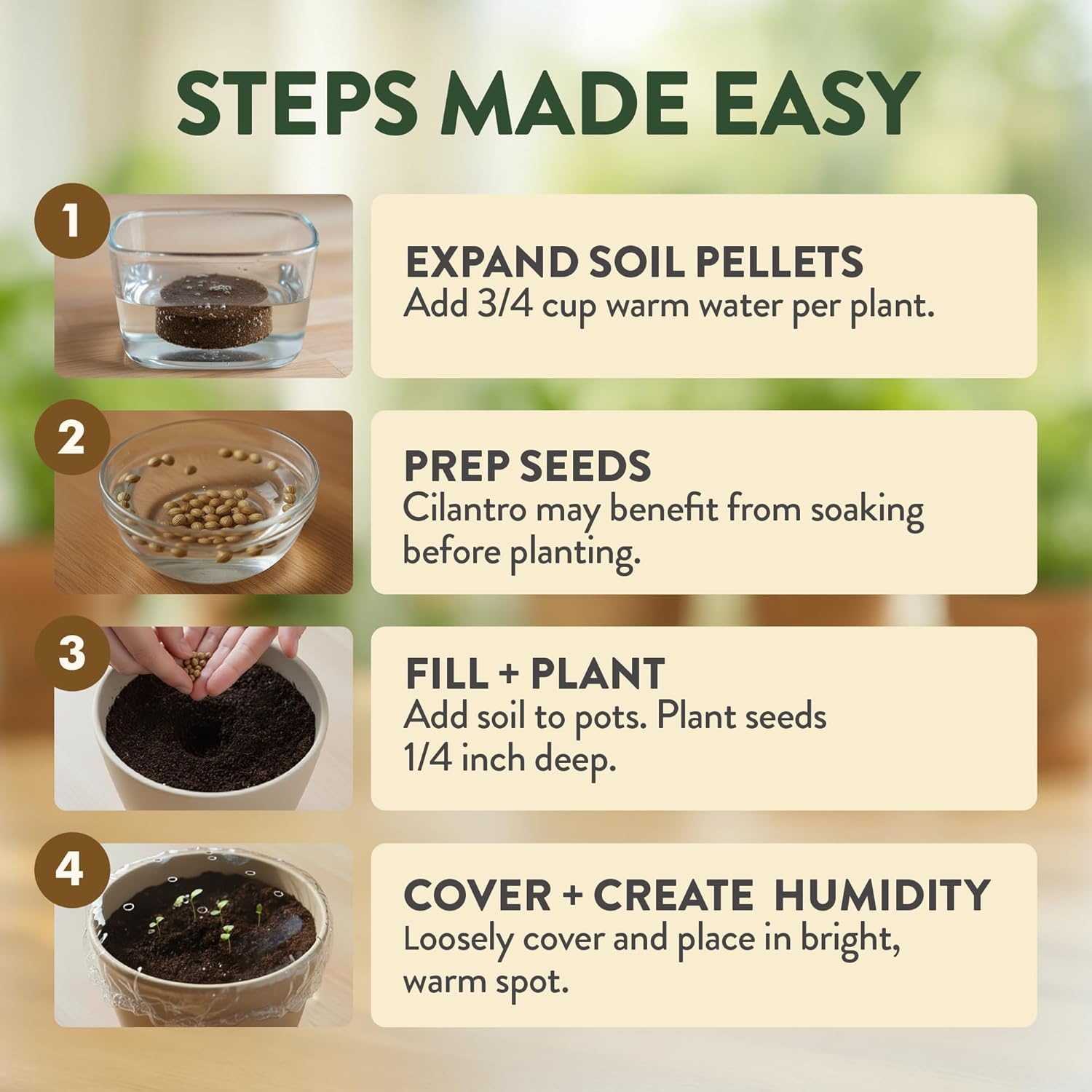 HOME GROWN Bonsai Tree Starter Kit – Unique Christmas Gift for Adults, Men, Women - Grow 4 Bonsais – DIY Crafts Hobby Gardening Kit for Plant Lovers, Mom, Dad - White Elephant Gifts for Adults