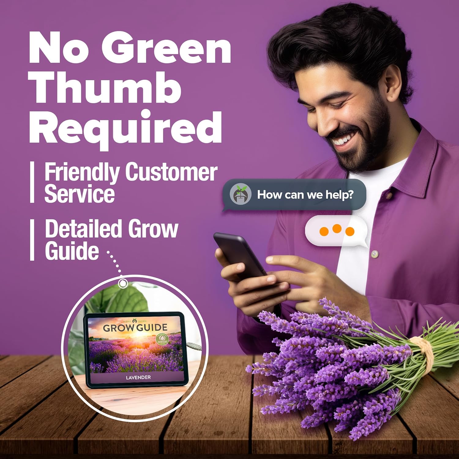 HOME GROWN Non GMO English Lavender Seeds 1,500+ Wildflower Seed for Planting Indoor/Outdoor, High Germination, Plant Flower Seeds (Lavandula antustifolia)