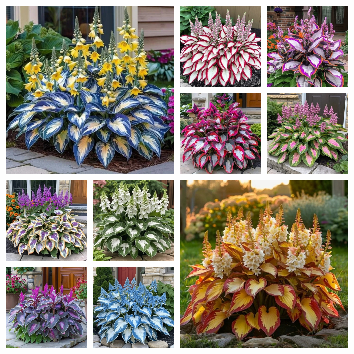 🌈🔥 Limited Edition Rainbow Flame Hostas -Rare Multicolor Foliage🌸