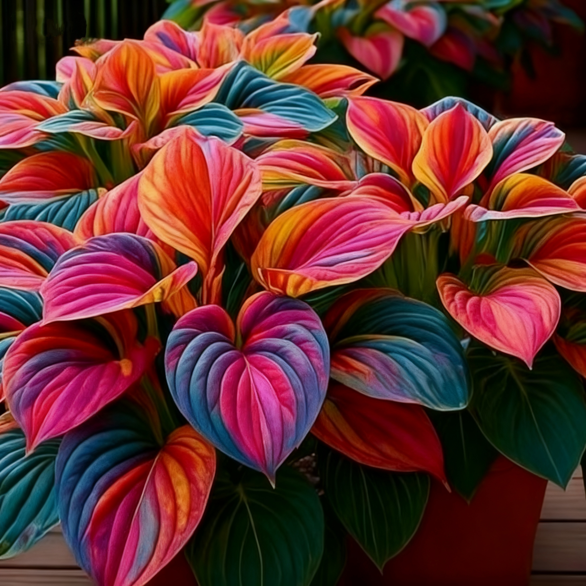 🌈🔥 Limited Edition Rainbow Flame Hostas -Rare Multicolor Foliage🌸