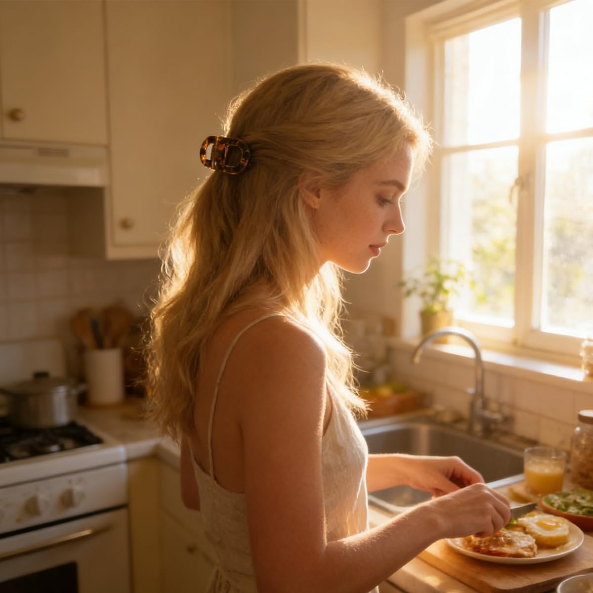 4 Pack Magnetic Hair Clips, Strong Hold No-Slip Magnetic Hair Styling Clips, Seamless 2-in-1 Design for Easy Everyday Hairstyles, Gentle on All Hair Types Strong Hold