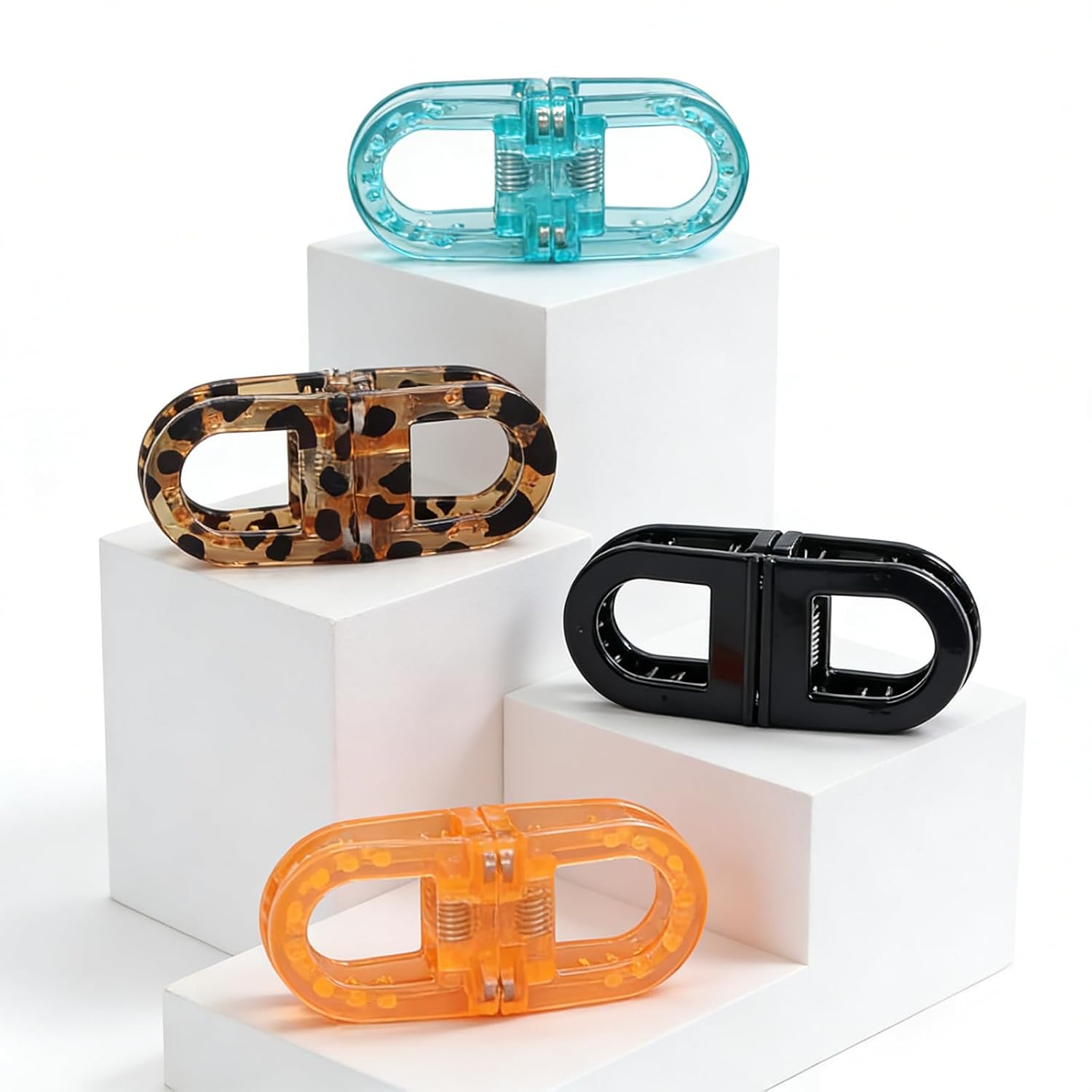 4 Pack Magnetic Hair Clips, Strong Hold No-Slip Magnetic Hair Styling Clips, Seamless 2-in-1 Design for Easy Everyday Hairstyles, Gentle on All Hair Types Strong Hold