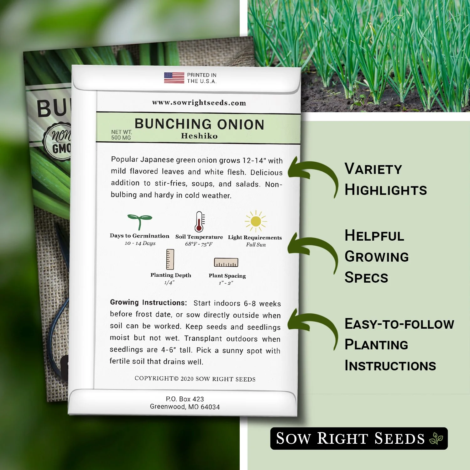 Heshiko Japanese Bunching Onion Seeds